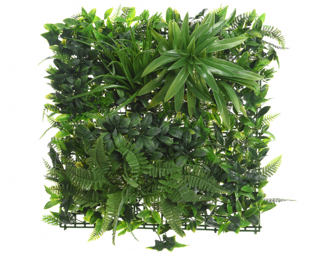 Panou verde artificial / gradina verticala artificiala Mix Leaf, Decoris, 50 x 50 cm, plastic, verde - imagine 3